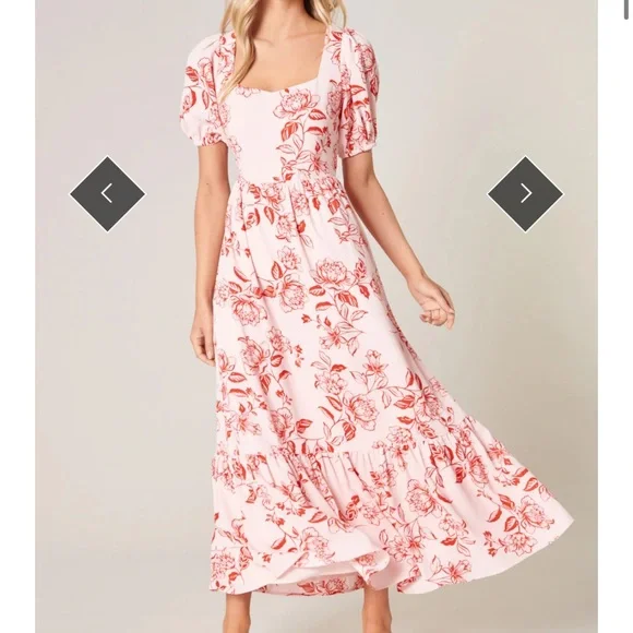 Pretty In Peonies Lynette Sweetheart Maxi Dress - Picture 5 of 5